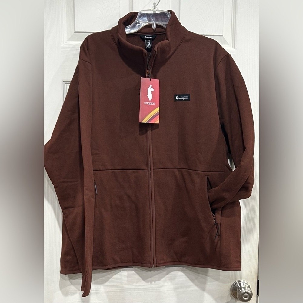 Cotopaxi Men's XL Envo Fleece Full-Zip Jacket Rust Heather Chestnut NWT Wicking